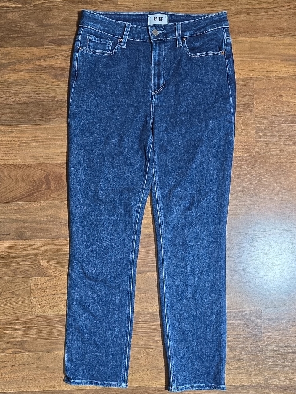 PAIGE Cindy High Rise Slim Straight Jeans in California Wash